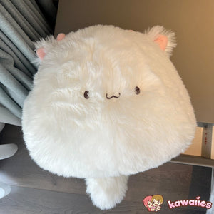 Kawaii Fluffy Cat Soft Pillow Plushie-Enchanted peach