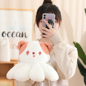 Kawaii Fluffy Cat-topus Plushies-Enchanted peach