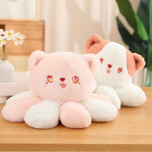 Kawaii Fluffy Cat-topus Plushies-Enchanted peach