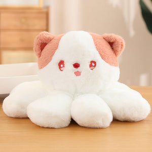 Kawaii Fluffy Cat-topus Plushies-Enchanted peach