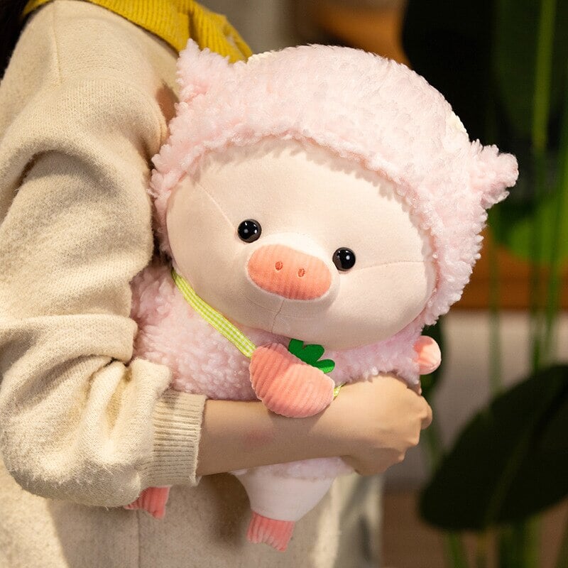 Kawaii Fluffy Cosplay Piggy Plushies-Enchanted peach