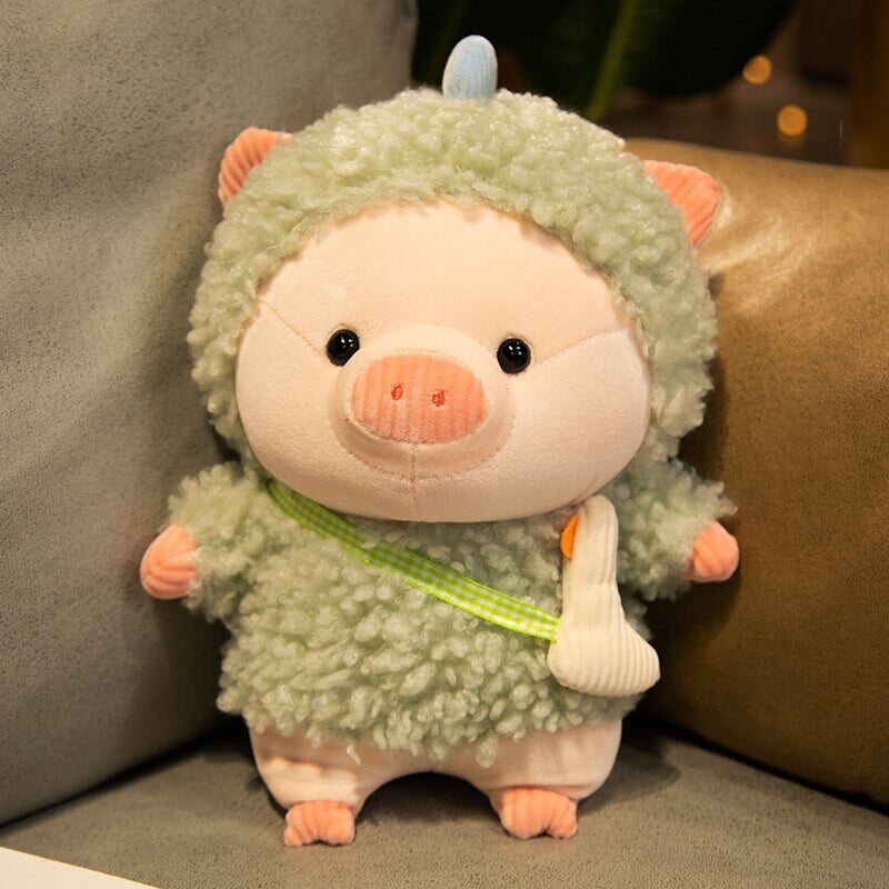 Kawaii Fluffy Cosplay Piggy Plushies-Enchanted peach