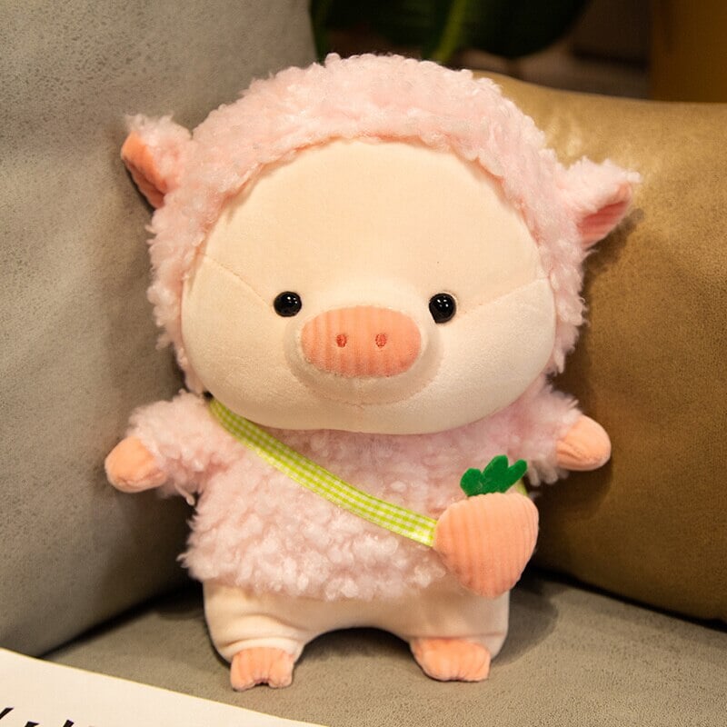 Kawaii Fluffy Cosplay Piggy Plushies-Enchanted peach