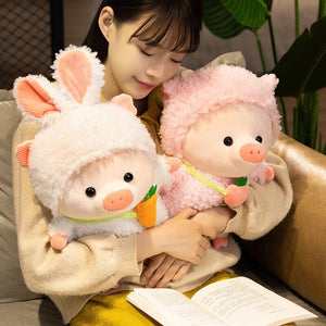 Kawaii Fluffy Cosplay Piggy Plushies-Enchanted peach