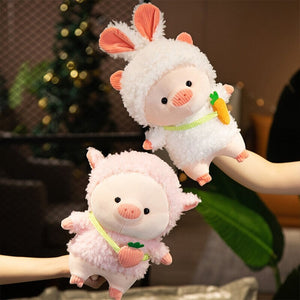 Kawaii Fluffy Cosplay Piggy Plushies-Enchanted peach