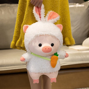 Kawaii Fluffy Cosplay Piggy Plushies-Enchanted peach