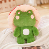 Kawaii Fluffy Mushroom Frog Family Plushies-Enchanted peach