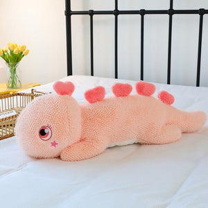 Kawaii Fluffy Stegosaurus Dinosaur Plushies-Enchanted peach