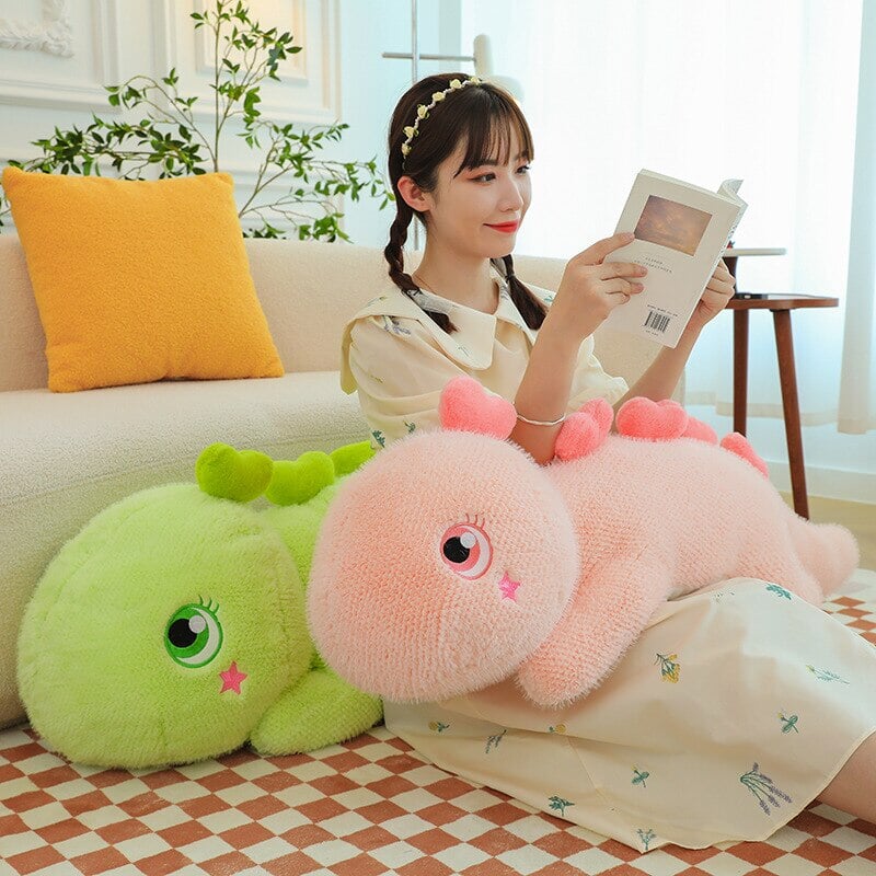 Kawaii Fluffy Stegosaurus Dinosaur Plushies-Enchanted peach