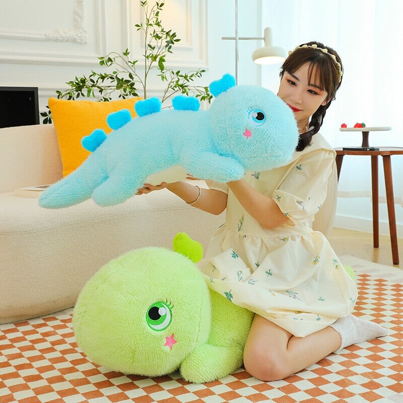 Kawaii Fluffy Stegosaurus Dinosaur Plushies-Enchanted peach