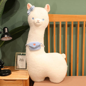 Kawaii Fluffy White Pancake Alpaca Plushie-Enchanted peach