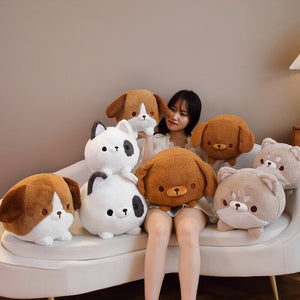 Kawaii Fluppy Dog Plushie Collection-Enchanted peach