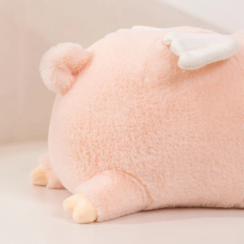 Kawaii Flying Angel Pig Plush-Enchanted peach