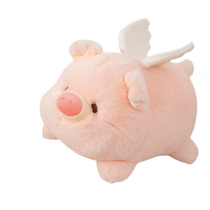 Kawaii Flying Angel Pig Plush-Enchanted peach