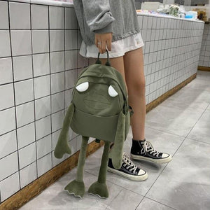 Kawaii Frog Backpack-Enchanted peach