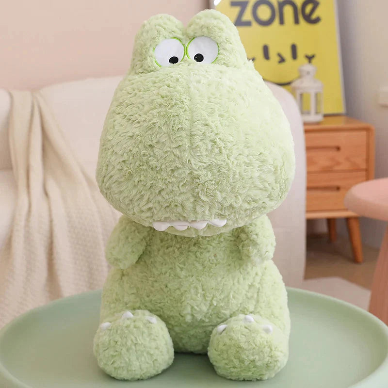 Kawaii Goofy Green Pink Dinosaur Plushies-Enchanted peach