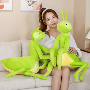 Kawaii Green Praying Mantis Plushie-Enchanted peach