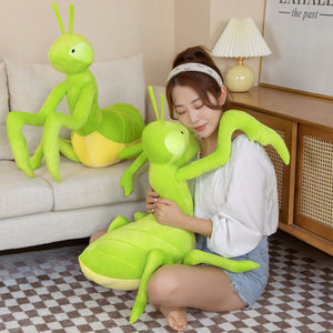 Kawaii Green Praying Mantis Plushie-Enchanted peach