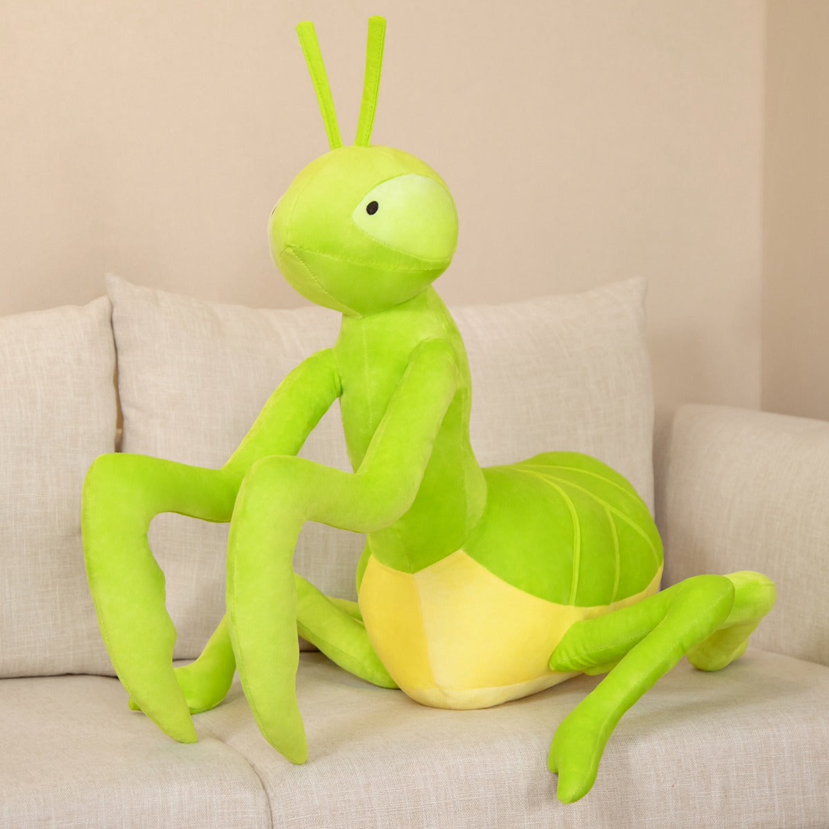 Kawaii Green Praying Mantis Plushie-Enchanted peach