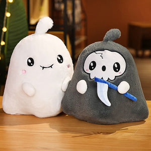 Kawaii Grim Reaper & Ghost Halloween Plushies-Enchanted peach