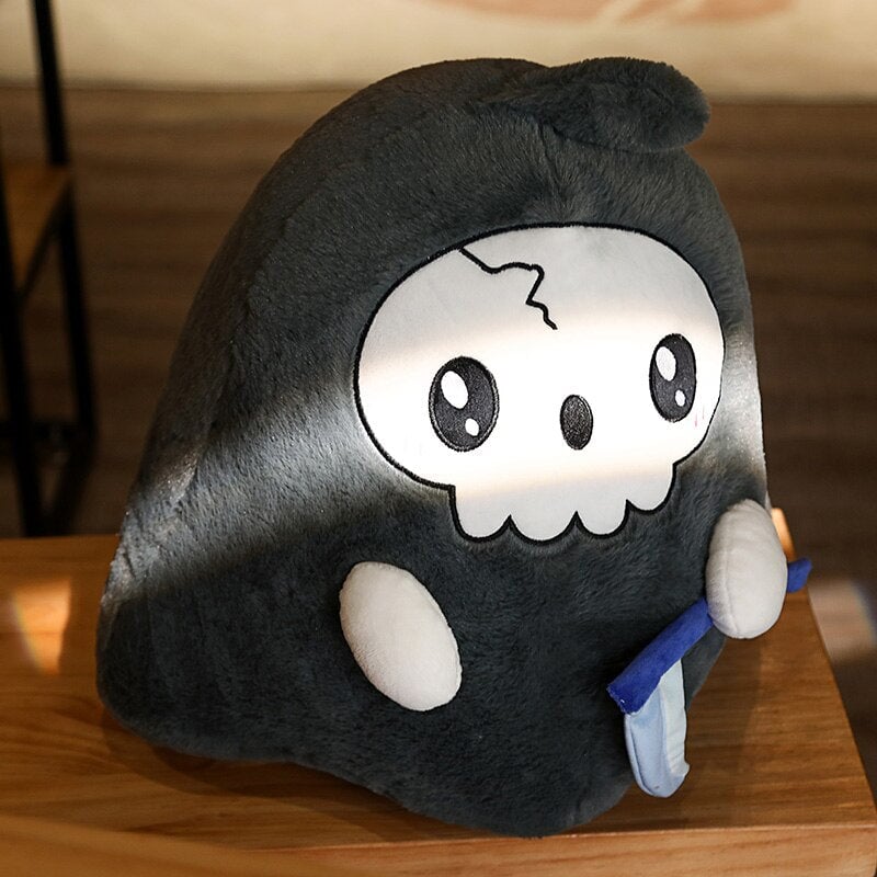 Kawaii Grim Reaper & Ghost Halloween Plushies-Enchanted peach