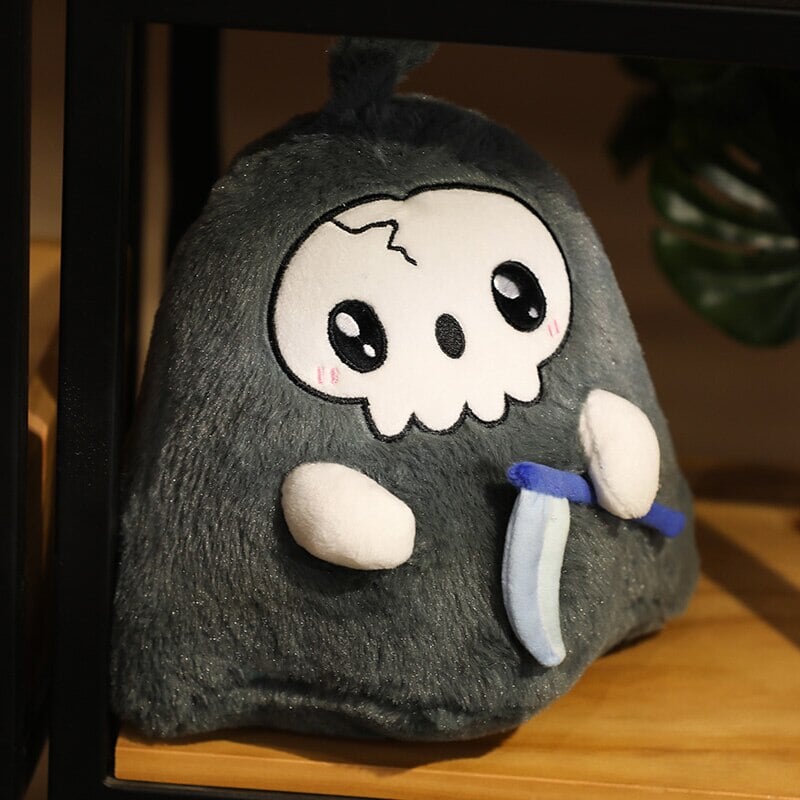 Kawaii Grim Reaper & Ghost Halloween Plushies-Enchanted peach