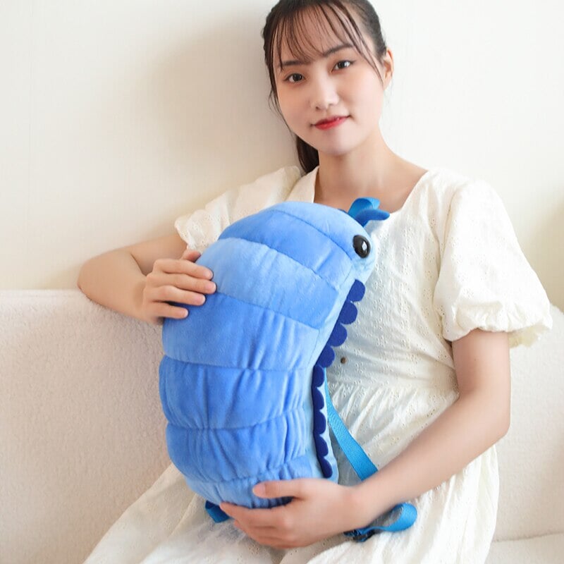 Kawaii Isopod Plush Backpack-Enchanted peach