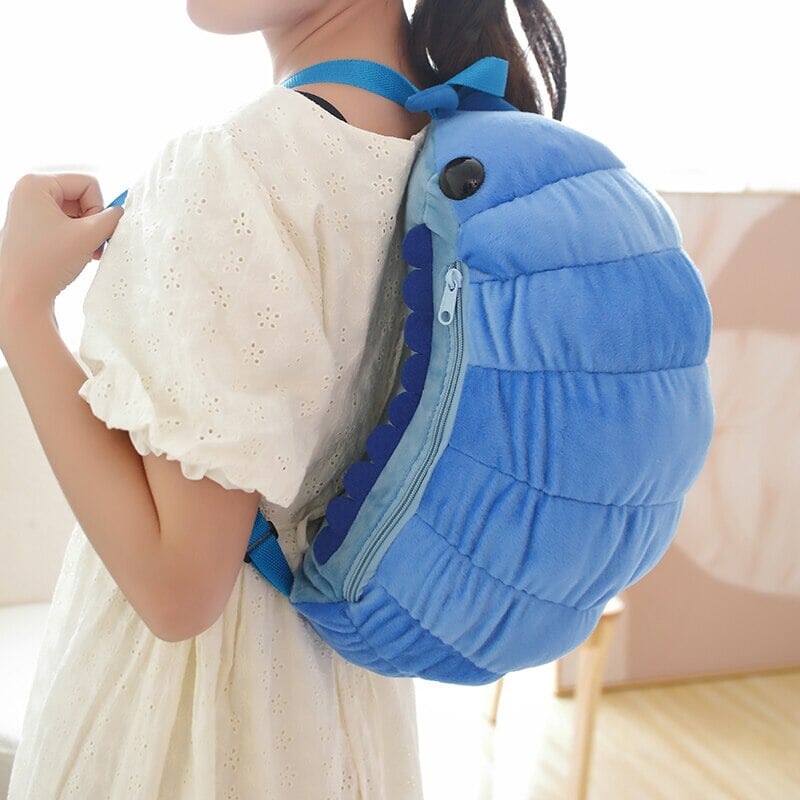 Kawaii Isopod Plush Backpack-Enchanted peach