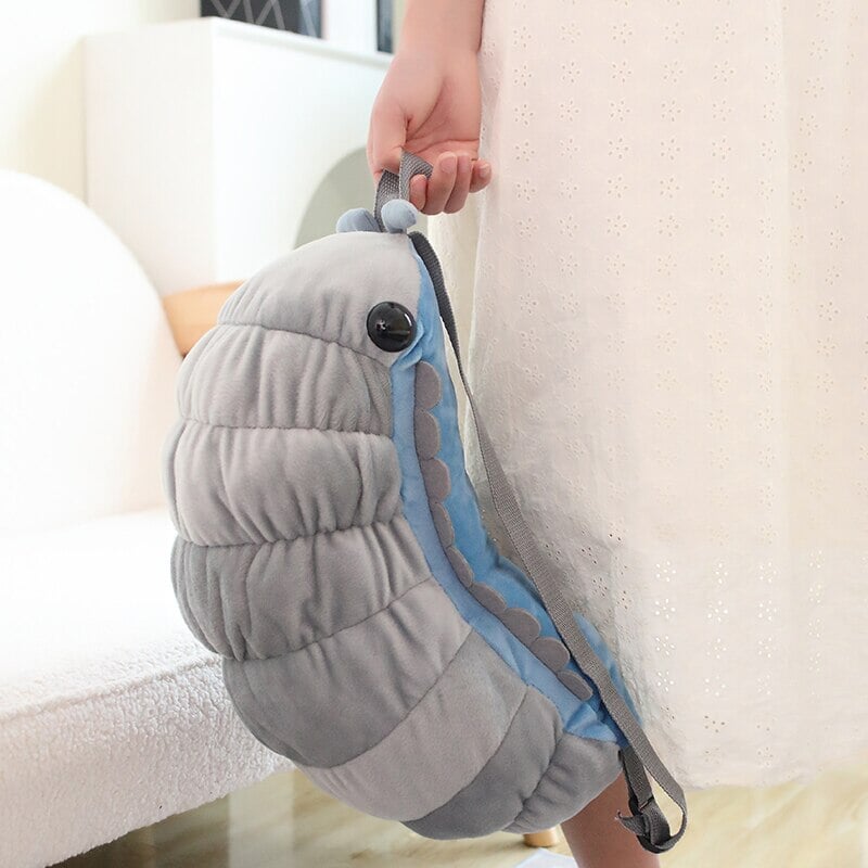 Kawaii Isopod Plush Backpack-Enchanted peach