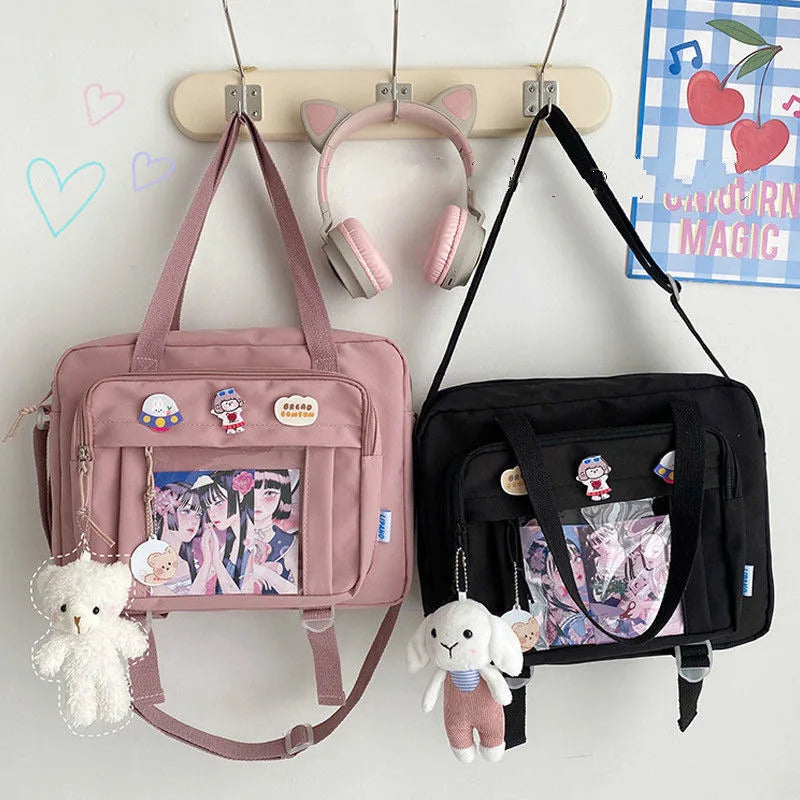 Kawaii Japanese Girl School Book Bag-Enchanted peach