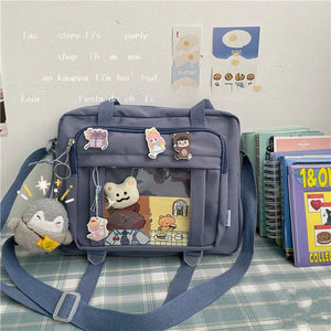 Kawaii Japanese Girl School Book Bag-Enchanted peach