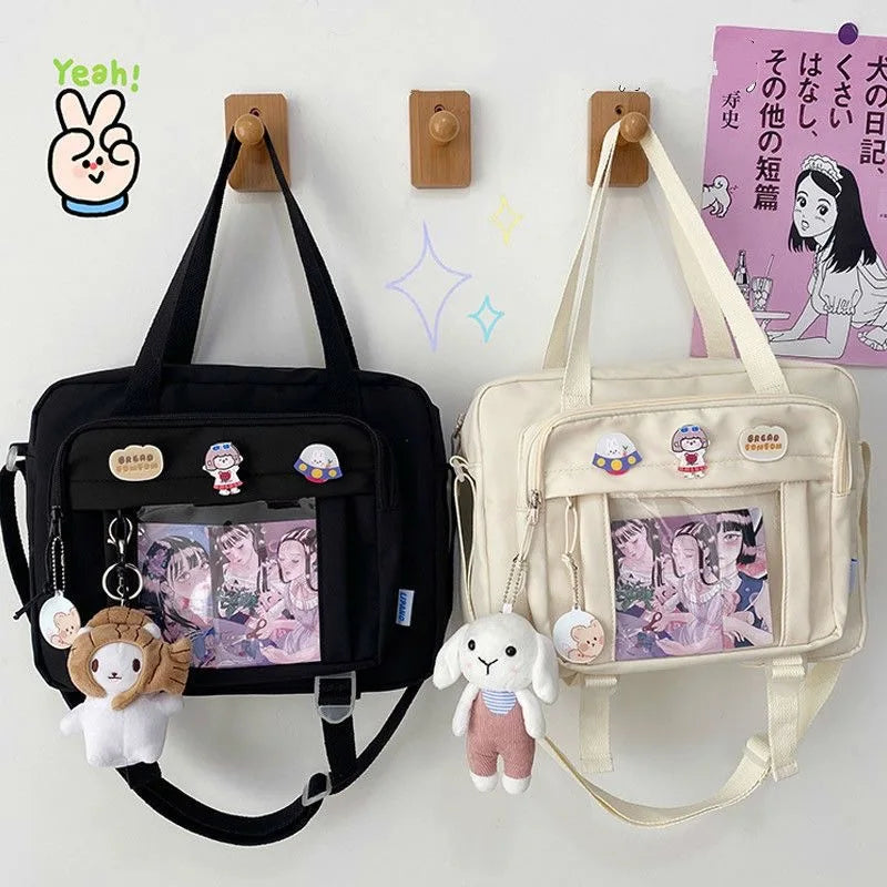 Kawaii Japanese Girl School Book Bag-Enchanted peach