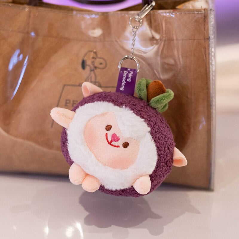 Kawaii Mangosteen Sheep Plushie-Enchanted peach