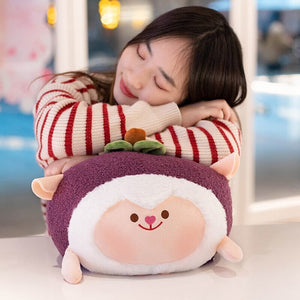 Kawaii Mangosteen Sheep Plushie-Enchanted peach