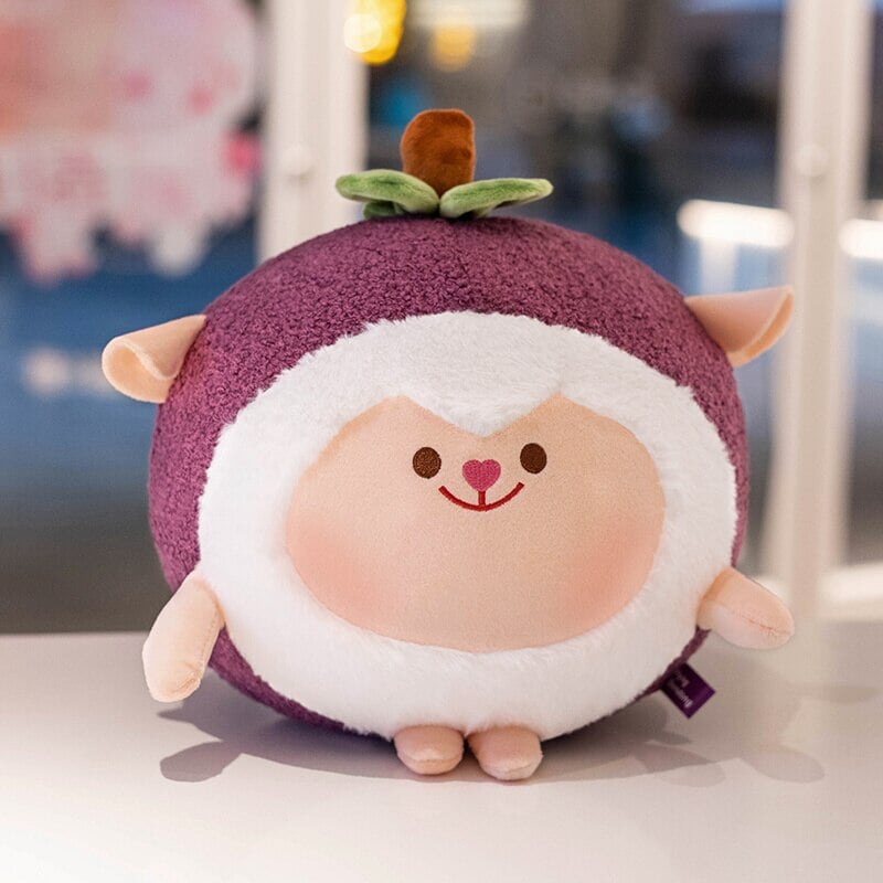 Kawaii Mangosteen Sheep Plushie-Enchanted peach