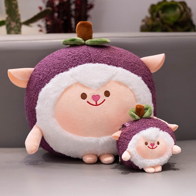 Kawaii Mangosteen Sheep Plushie-Enchanted peach