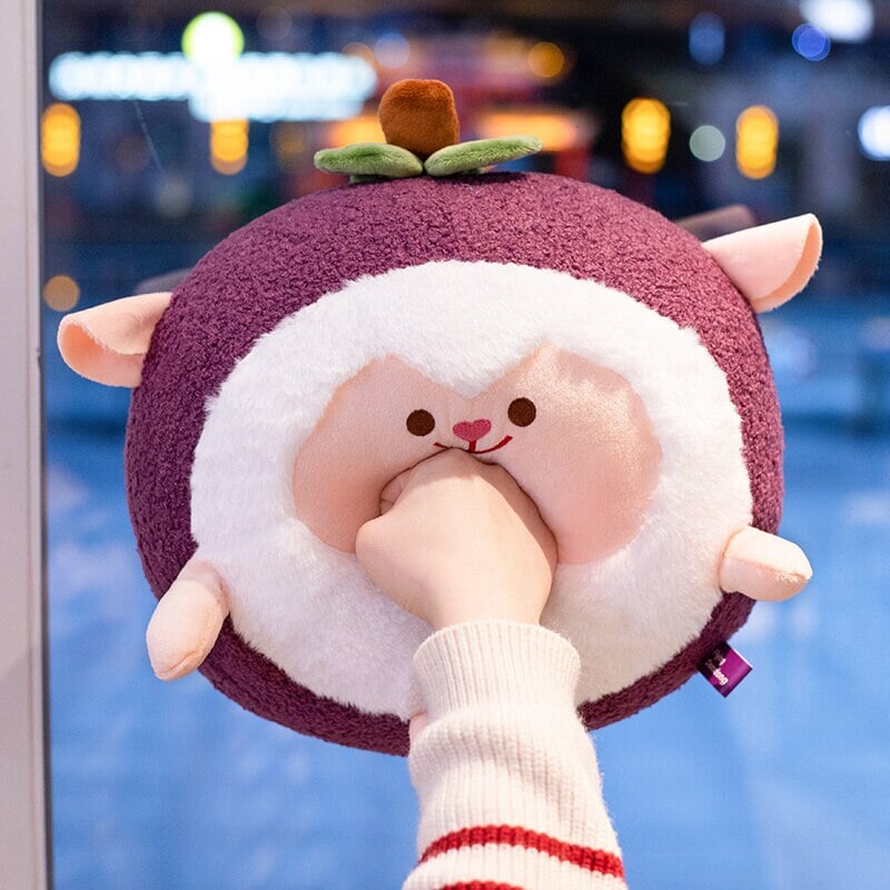 Kawaii Mangosteen Sheep Plushie-Enchanted peach