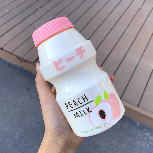 Kawaii Milk Bottle-Enchanted peach