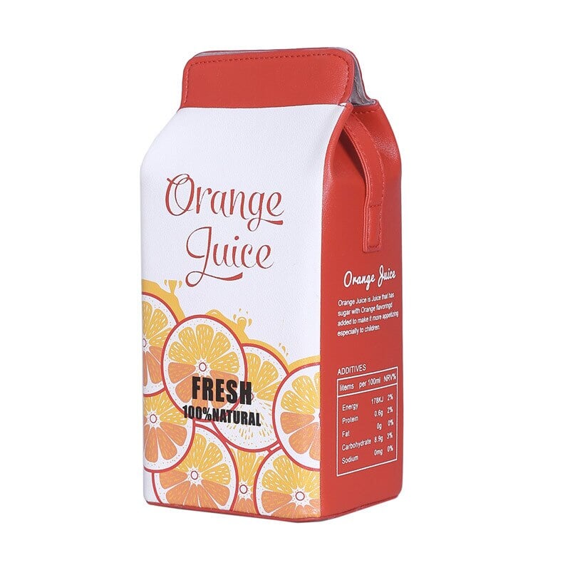 Kawaii Milk Juice Carton Box Bag-Enchanted peach