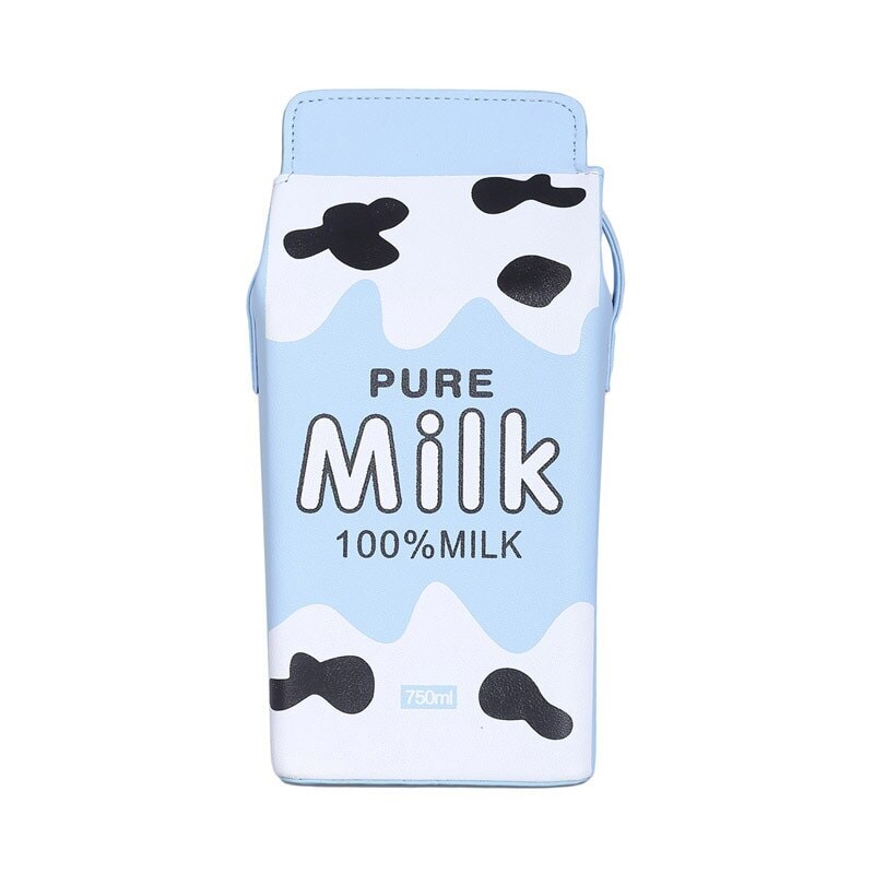 Kawaii Milk Juice Carton Box Bag-Enchanted peach