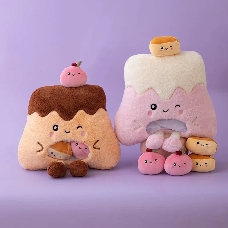 Kawaii Mountain Desserts Candy Bag Plushies-Enchanted peach