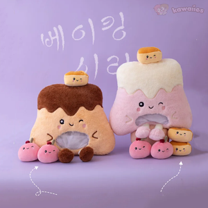 Kawaii Mountain Desserts Candy Bag Plushies-Enchanted peach