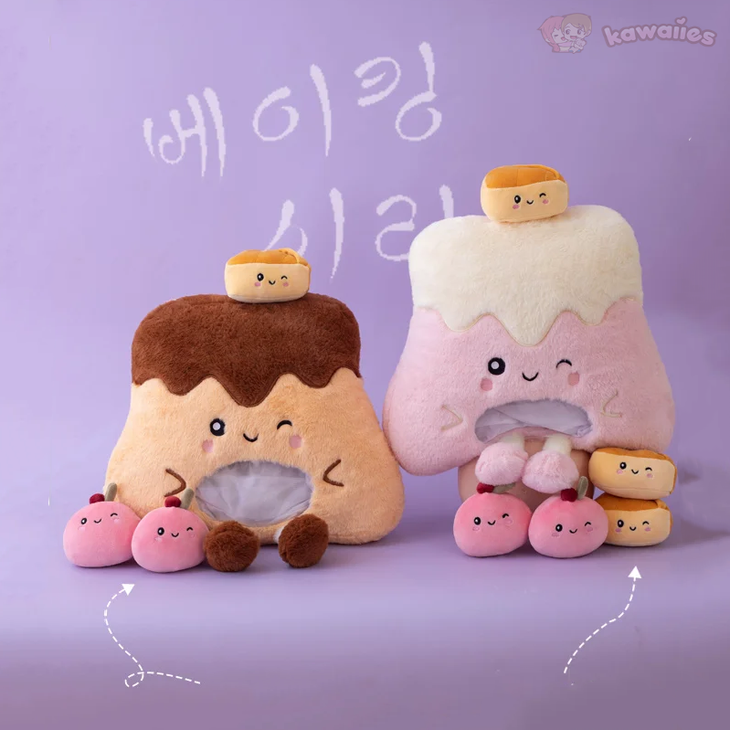 Kawaii Mountain Desserts Candy Bag Plushies-Enchanted peach