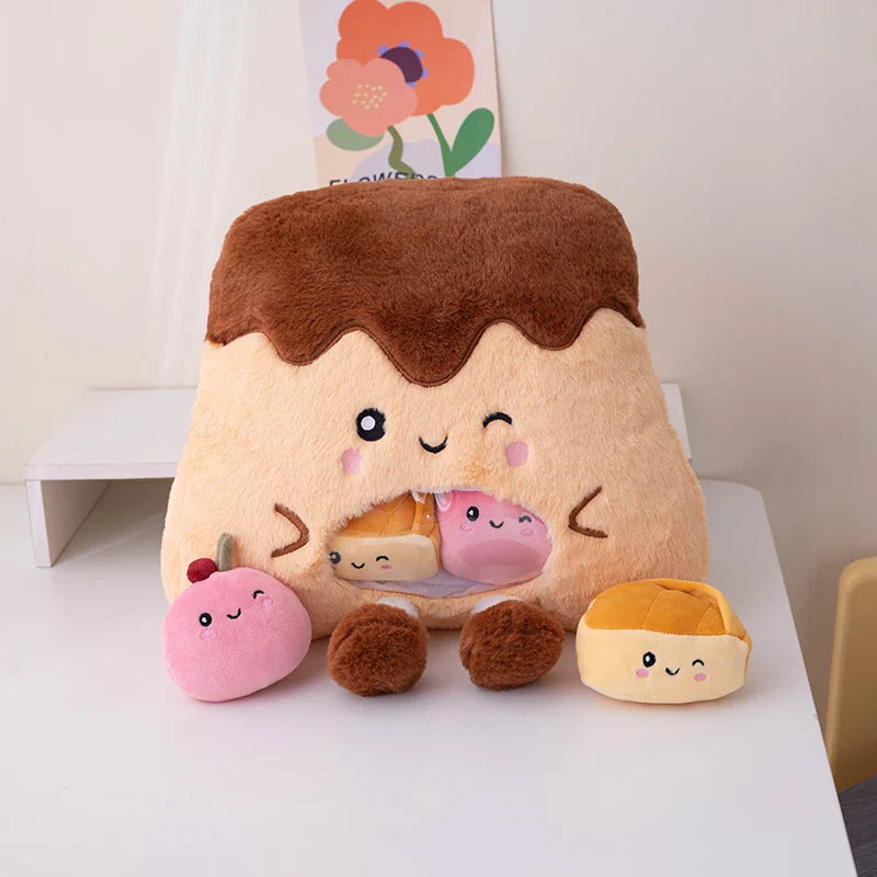 Kawaii Mountain Desserts Candy Bag Plushies-Enchanted peach