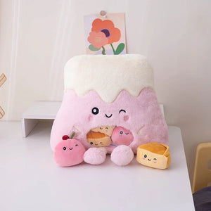 Kawaii Mountain Desserts Candy Bag Plushies-Enchanted peach