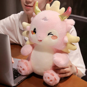 Kawaii Mystical Dragon Plush-Enchanted peach