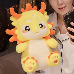 Kawaii Mystical Dragon Plush-Enchanted peach