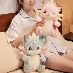 Kawaii Mystical Dragon Plush-Enchanted peach