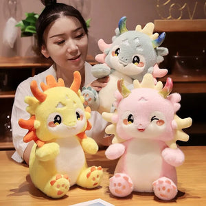 Kawaii Mystical Dragon Plush-Enchanted peach