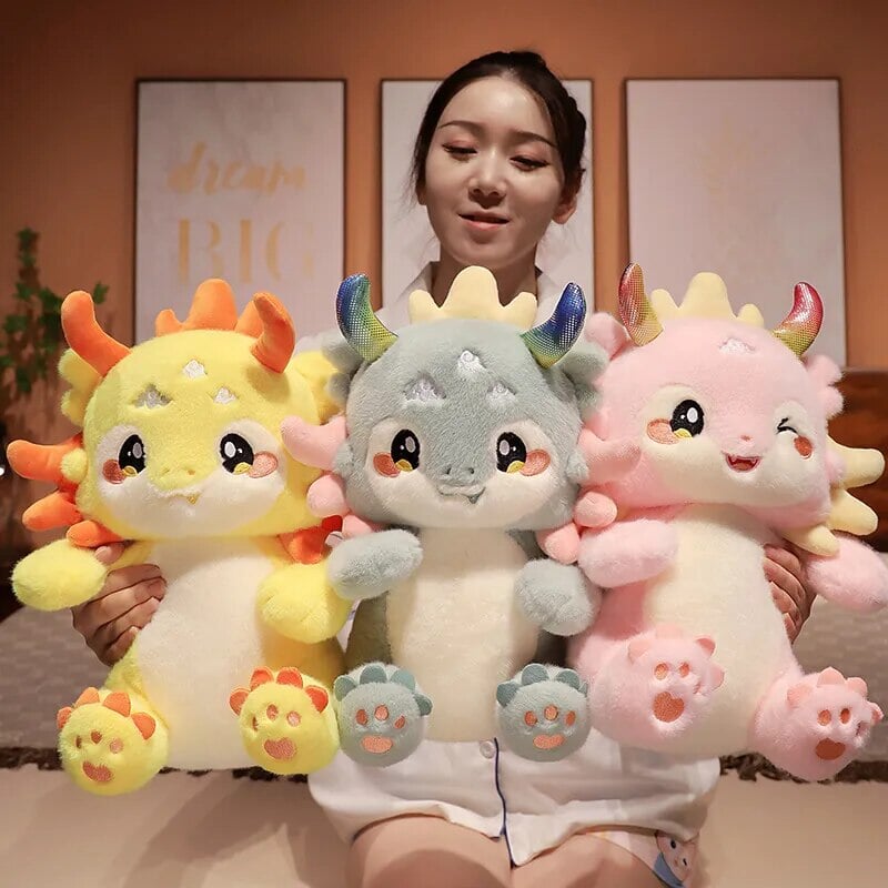 Kawaii Mystical Dragon Plush-Enchanted peach